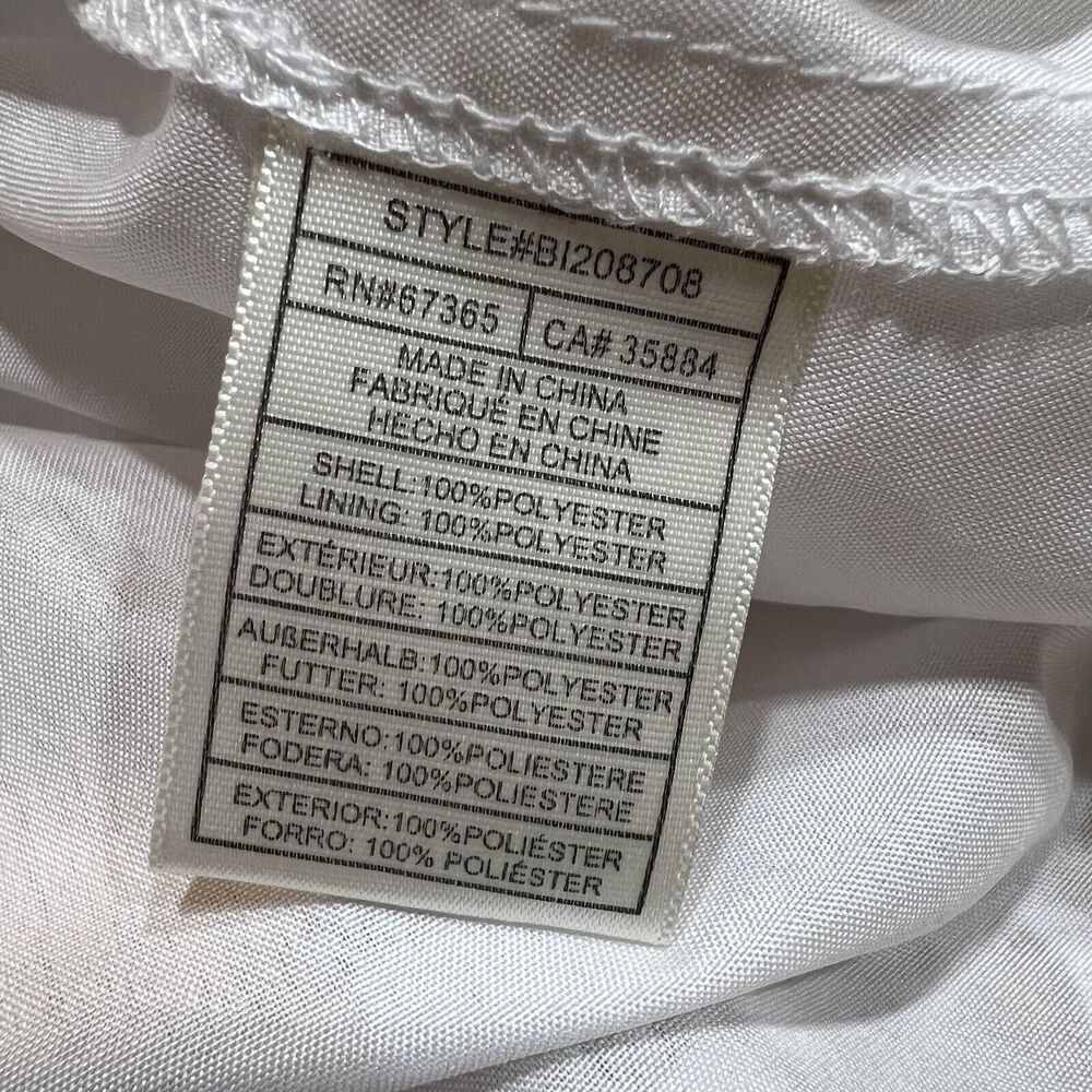 BB Dakota Sandra Dress White Lace Embroidery Mini Crochet Sz S - Picture 9 of 14